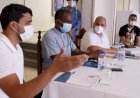 PREFEITO MARDEN JÚNIOR PARTICIPA DE COLETIVA DE IMPRENSA NO SANTUÁRIO BASÍLICA E DEFENDE QUE FORMATO PRESENCIAL OU VIRTUAL DA ROMARIA DO DIVINO PAI ETERNO SEJA DEFINIDO APÓS CENÁRIO EPIDEMIOLÓGICO DA PANDEMIA DA COVID-19