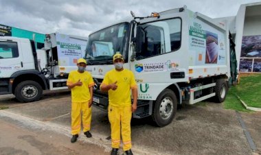 PREFEITO MARDEN JÚNIOR RENOVA FROTA DE CAMINHÕES COLETORES DE LIXO DOMICILIAR EM TRINDADE